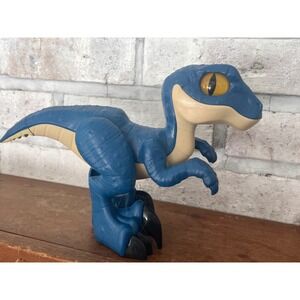 Fisher-Price Imaginext Jurassic World Raptor Dinosaur XL Blue Toy